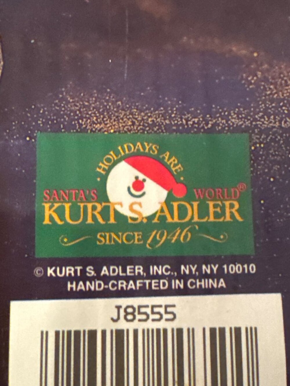Kurt S Adler Snowtown Sitting Santa With Bird Dangling Legs Shelf Sitter w/Box - Picture 4 of 14
